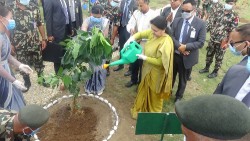 चुरे दिवसको अवसर नेपाली सेनाद्वारा बृहत वृक्षारोपण कार्यक्रम सम्पन्न